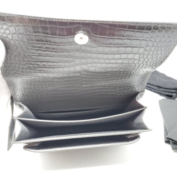 YSL SUNSET Medium Croc Crossbody Brand New - Picture 8 of 13